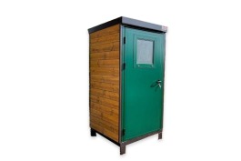 Cabina servizi COIBENTATA WEB con WC, RIVESTITA IN LEGNO