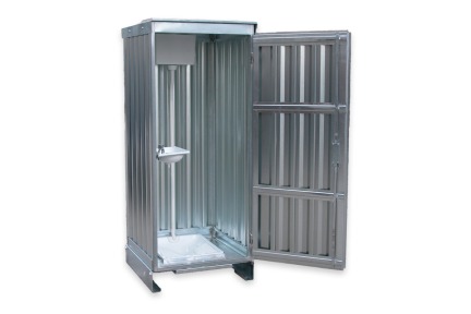 Cabina servizi LAMIERA ZINCATA con TURCA smontata