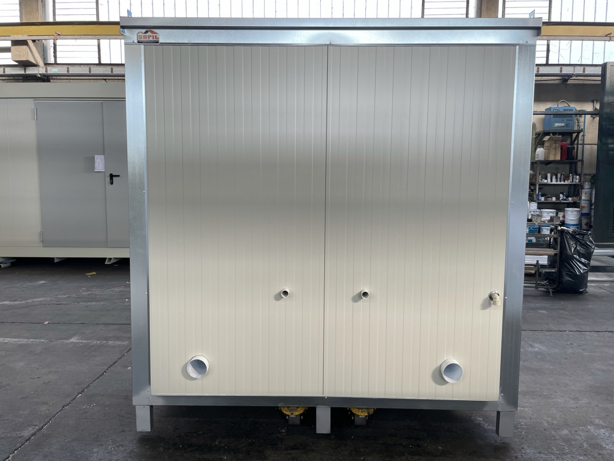 Cabina servizi COIBENTATA WEB DOPPIA con 2 WC